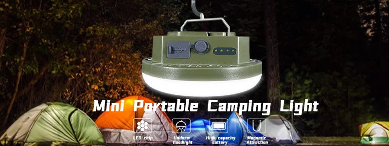 MOS LIGHTING Rechargeable LED Camping Lamp (MOS-14) with Power Bank Function
