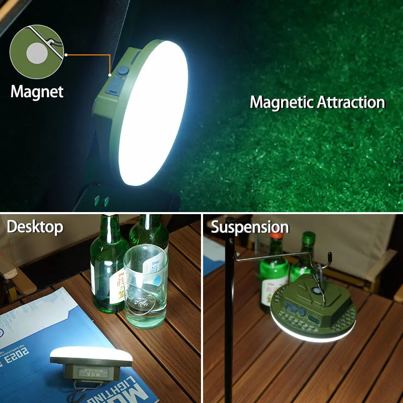 MOS LIGHTING Rechargeable LED Camping Lamp (MOS-14) with Power Bank Function