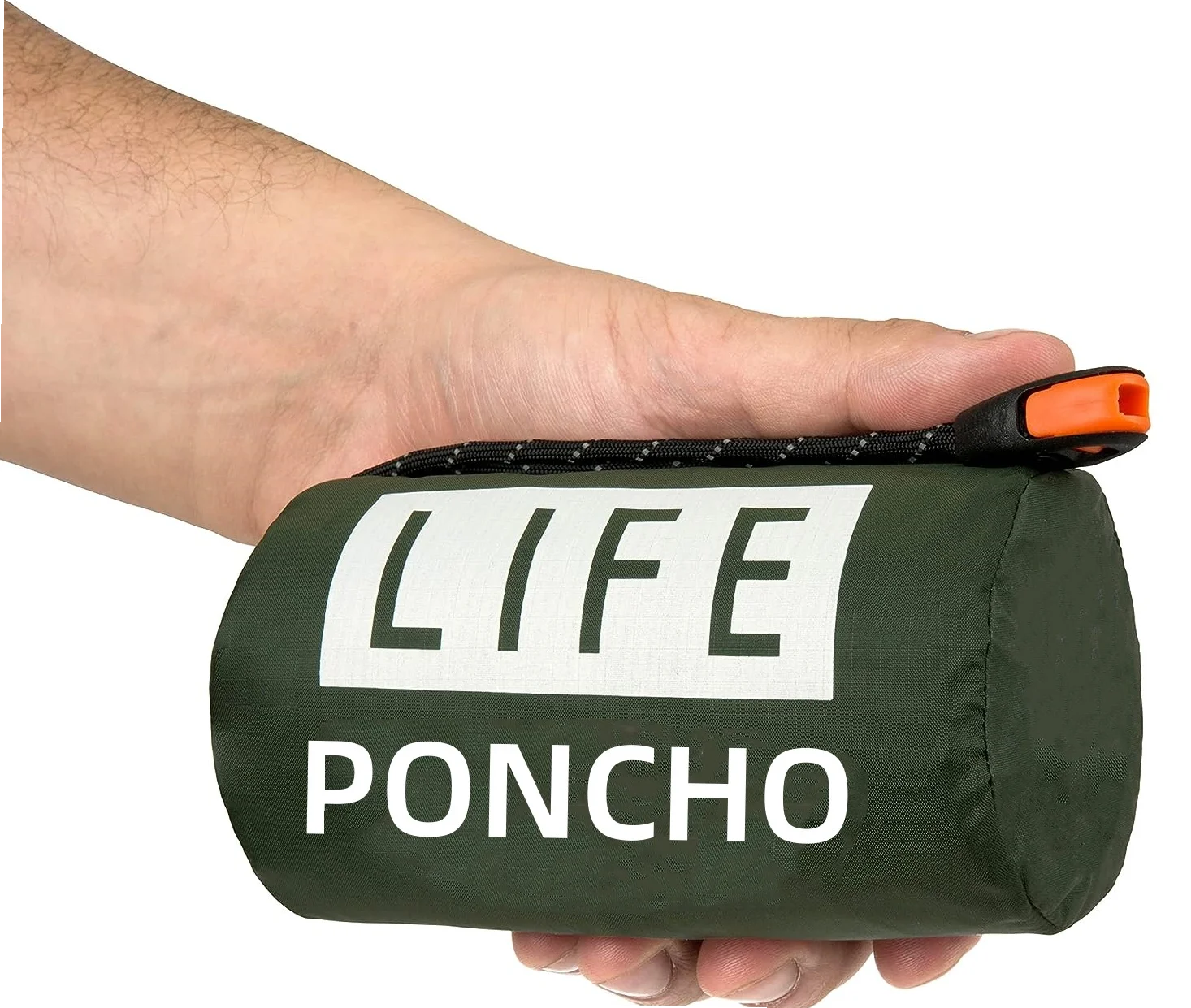 3-in-1 rain Poncho with a Safety Whistle and a Storage Pouch