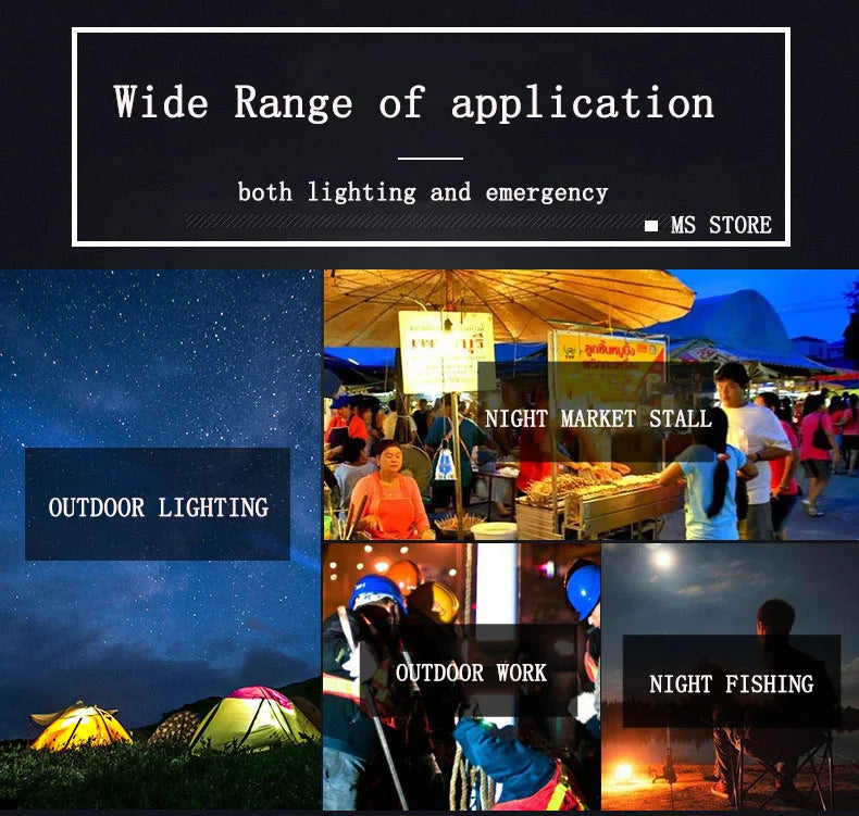 MOS LIGHTING Rechargeable LED Camping Lamp (MOS-14) with Power Bank Function