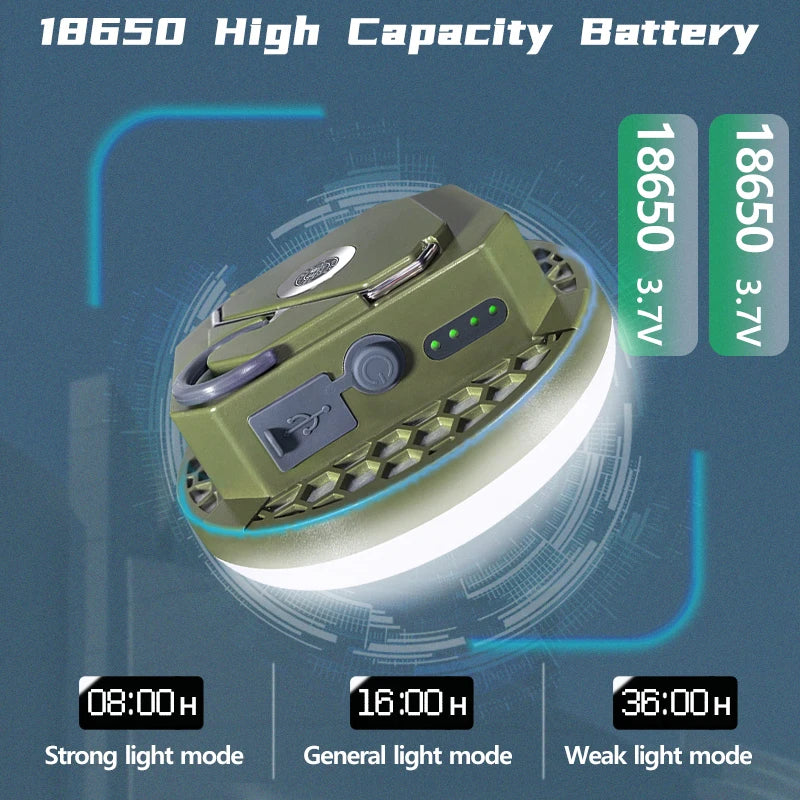 MOS LIGHTING Rechargeable LED Camping Lamp (MOS-14) with Power Bank Function
