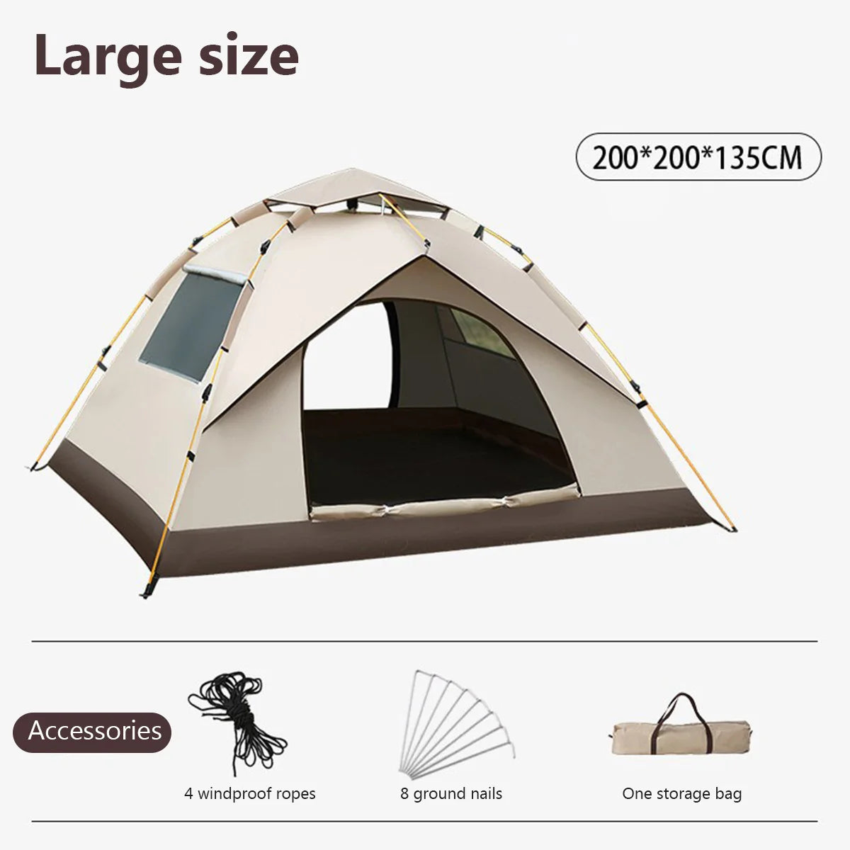 Outdoor Folding Camping Tent - Portable Waterproof