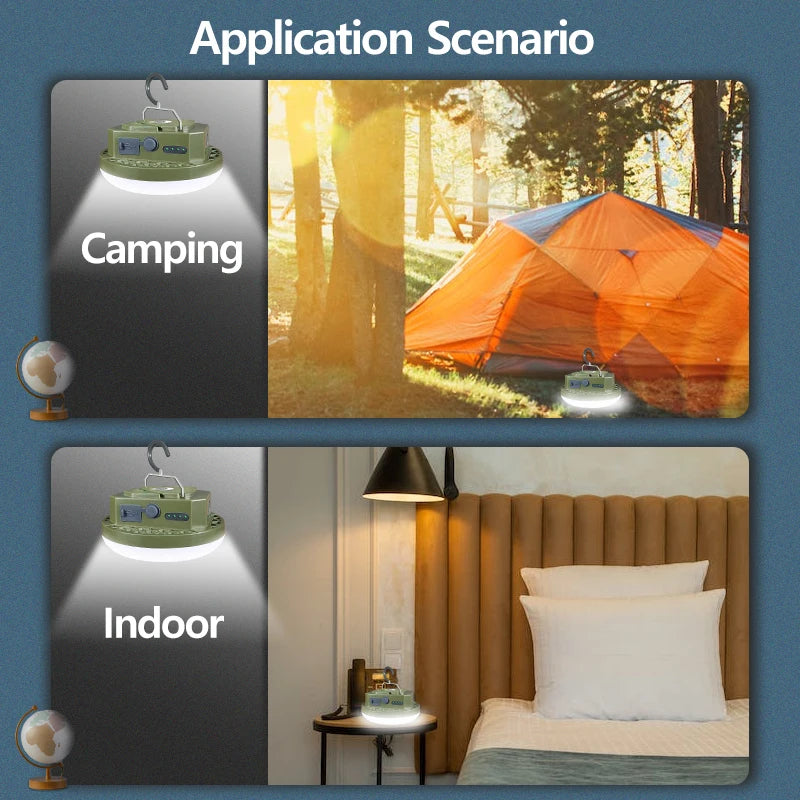 MOS LIGHTING Rechargeable LED Camping Lamp (MOS-14) with Power Bank Function