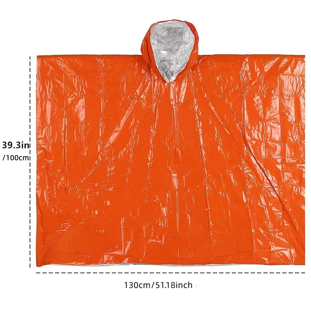 3-in-1 rain Poncho with a Safety Whistle and a Storage Pouch