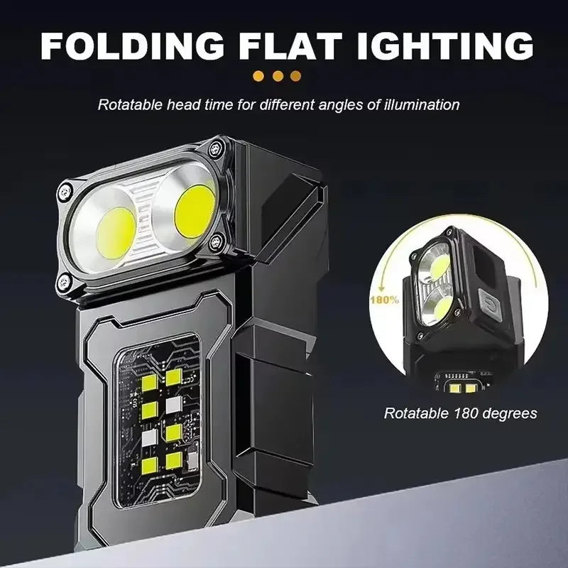 Multifunctional 2-in-1 Tactical EDC Flashlight