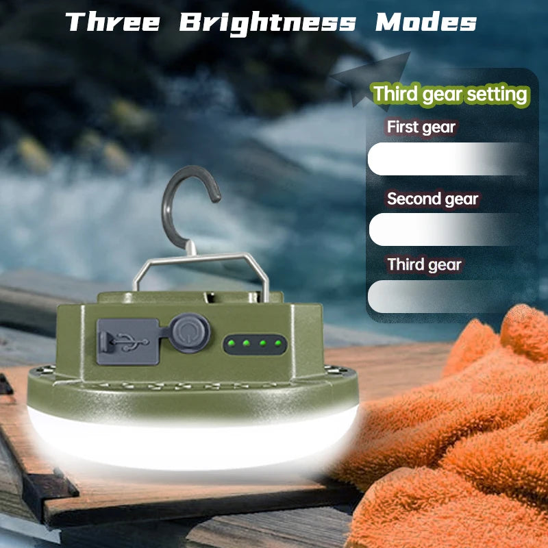 MOS LIGHTING Rechargeable LED Camping Lamp (MOS-14) with Power Bank Function