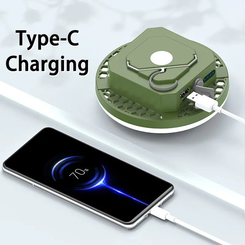 MOS LIGHTING Rechargeable LED Camping Lamp (MOS-14) with Power Bank Function