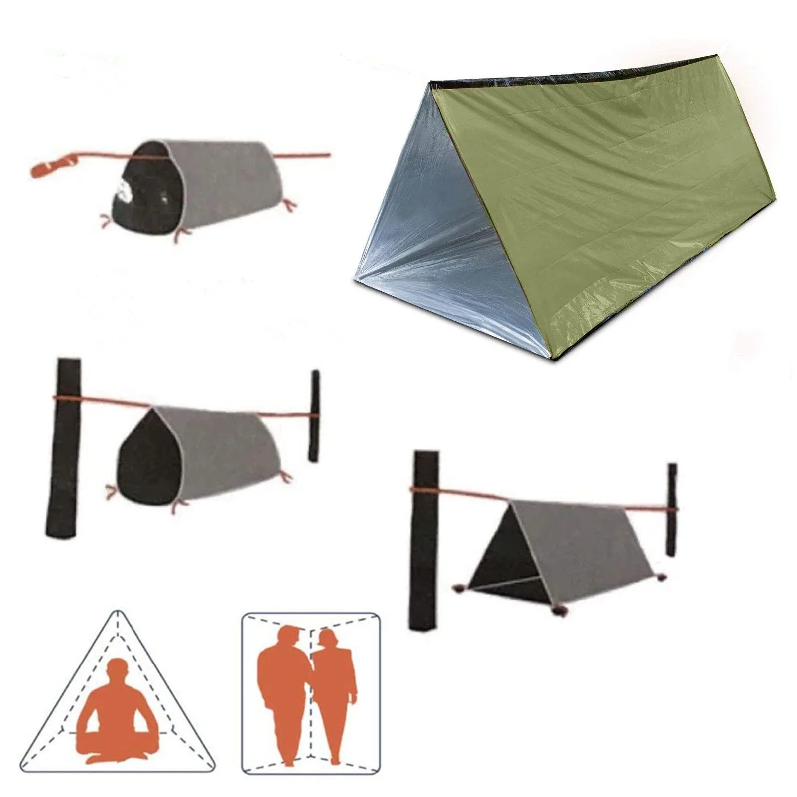 Two-Person Waterproof Thermal Survival Tent