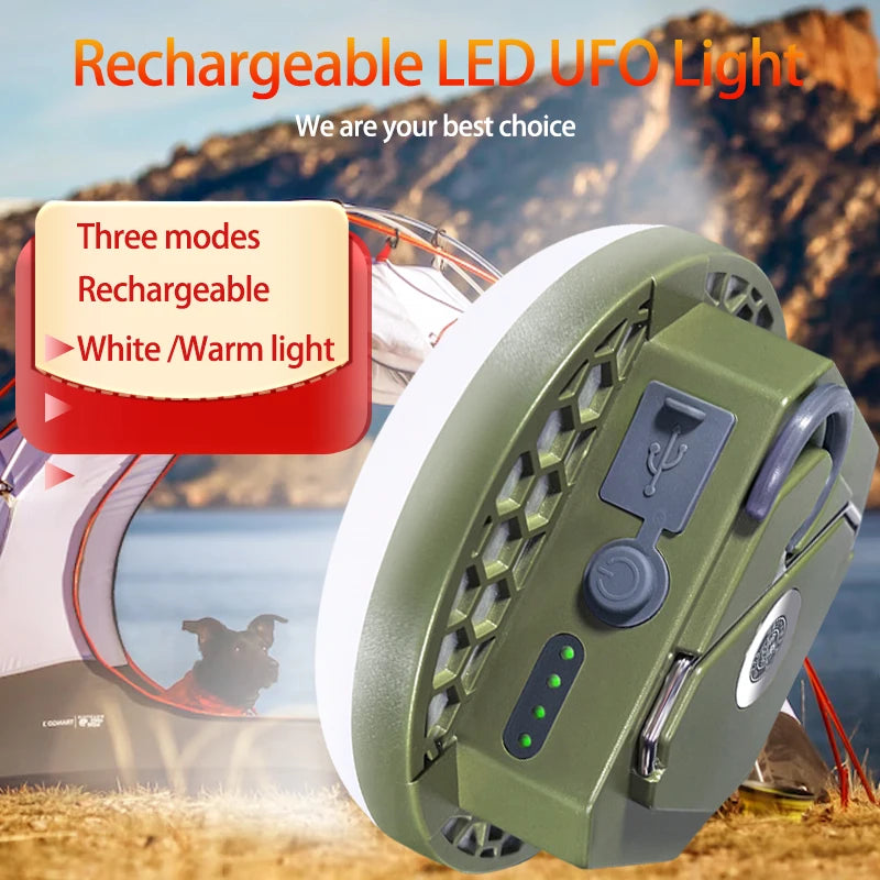 MOS LIGHTING Rechargeable LED Camping Lamp (MOS-14) with Power Bank Function